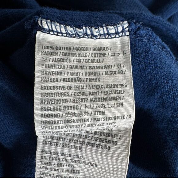 Y2K Abercrombie & Fitch Sweater Cotton Mens Blue Muscle Fit V Neck Size S - Picture 7 of 7